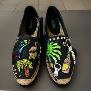 Marc Jacobs Espadrille Sz 37 US 7 Sienna Charms Funky Street Spain Made Shoes